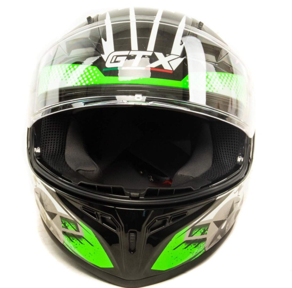 Шлем мото интеграл GTX 578S (S) #1 BLACK / FLUO GREEN YELLOW подростковый | Мототека